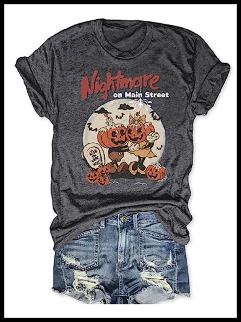 Halloweentown University Womens Fall Pumpkin Graphic Tee Short Sleeve